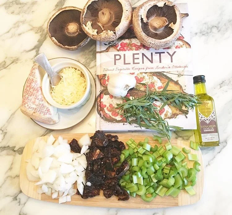 YOTAM'S STUFFED PORTOBELLOS WITH MELTING TALEGGIO