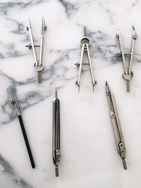 Lin's vintage drafting tools from Austin.