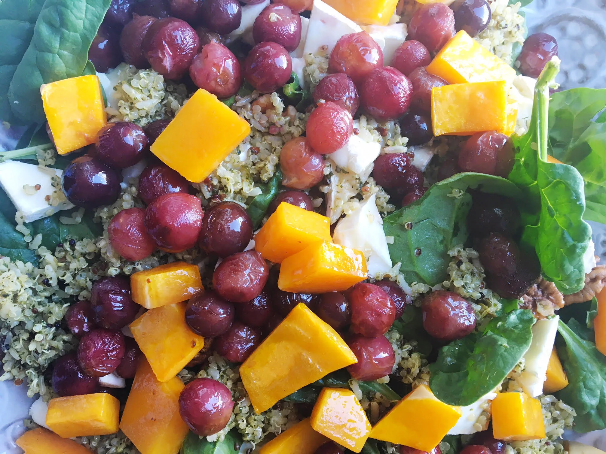 Roasted Grape Salad With Quinoa