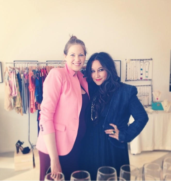 Laura and I did a collab for my first Shop Sam's Closet Spring Trunk Show. She is carrying baby number one here. 