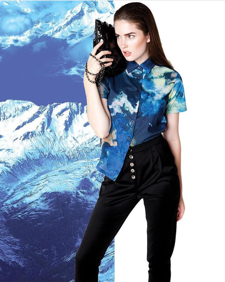 Shop the Juniper Black Patent Clutch With Removable Chain .....and the gorgeous Liquid Ink Painted Shirt ! 