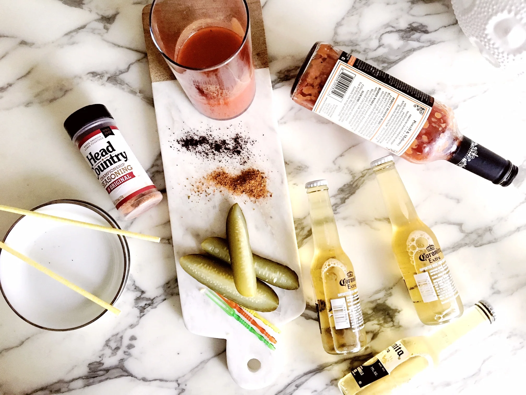 BBQ Michelada Cocktail Featuring Head Country