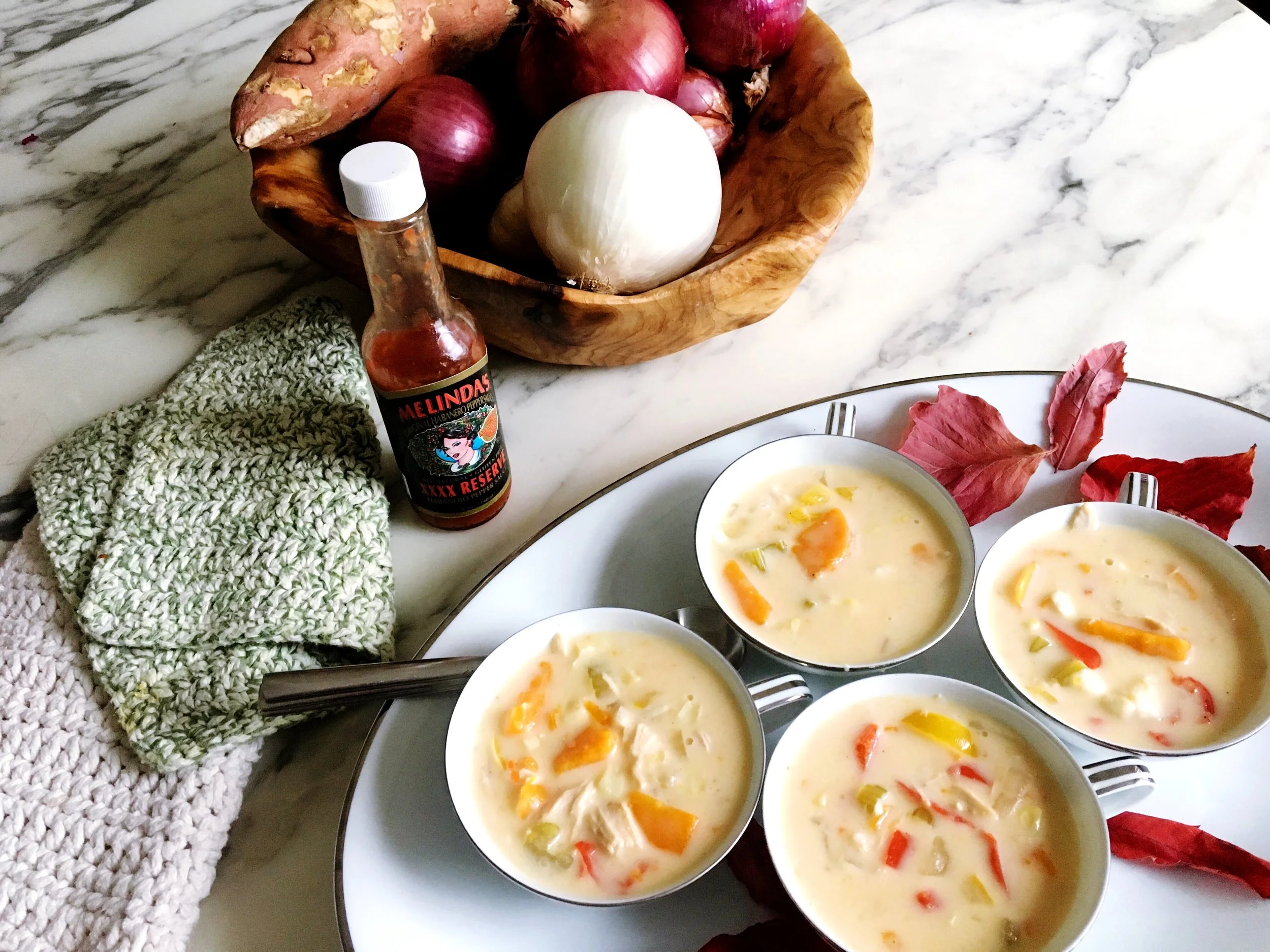 Soup Season Returns//Chicken, Sweet Potato, and Corn Slow-Cooker Chowder Recipe