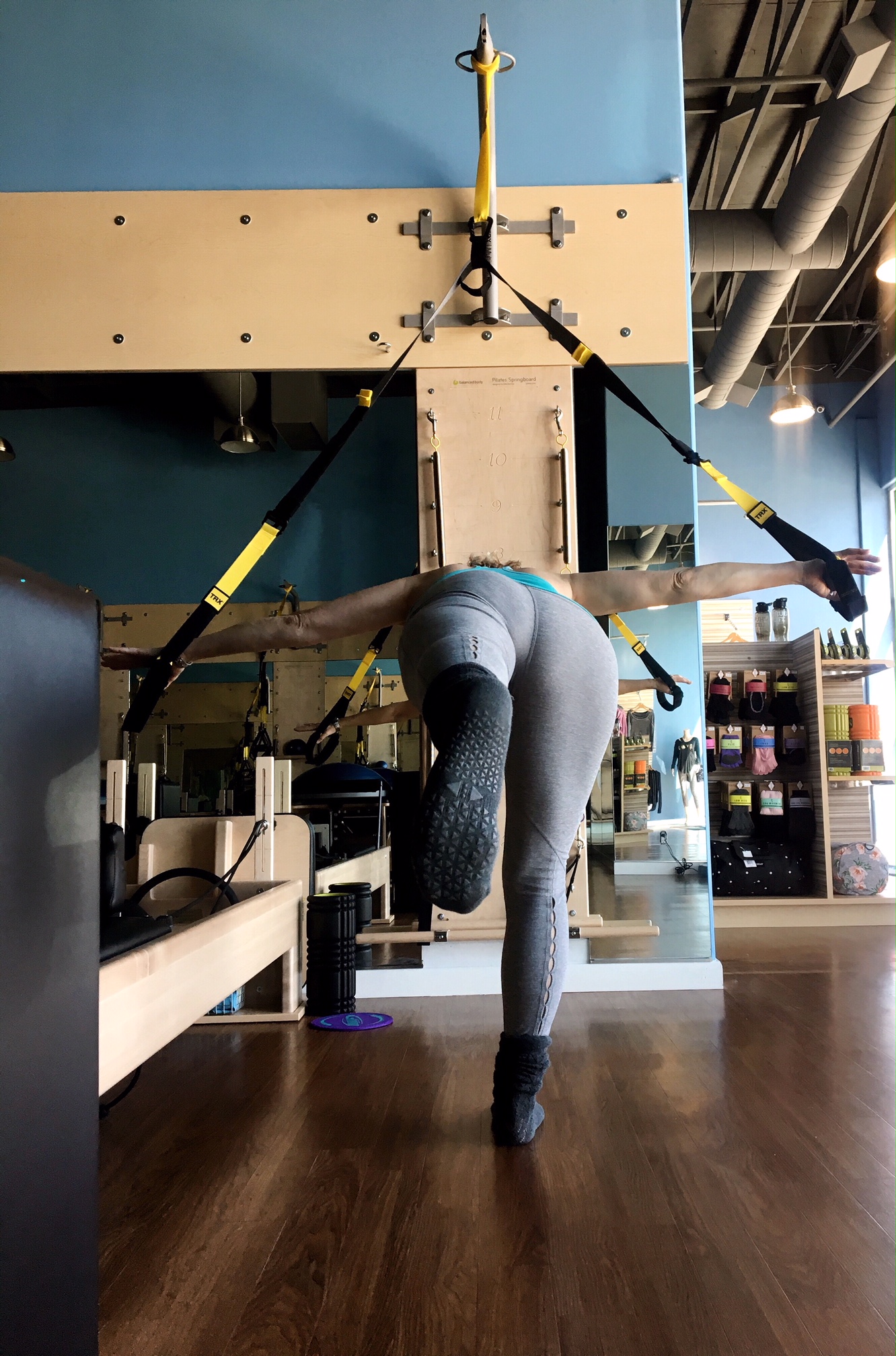 Club Pilates - Springboard squats with @kristin.oneil!