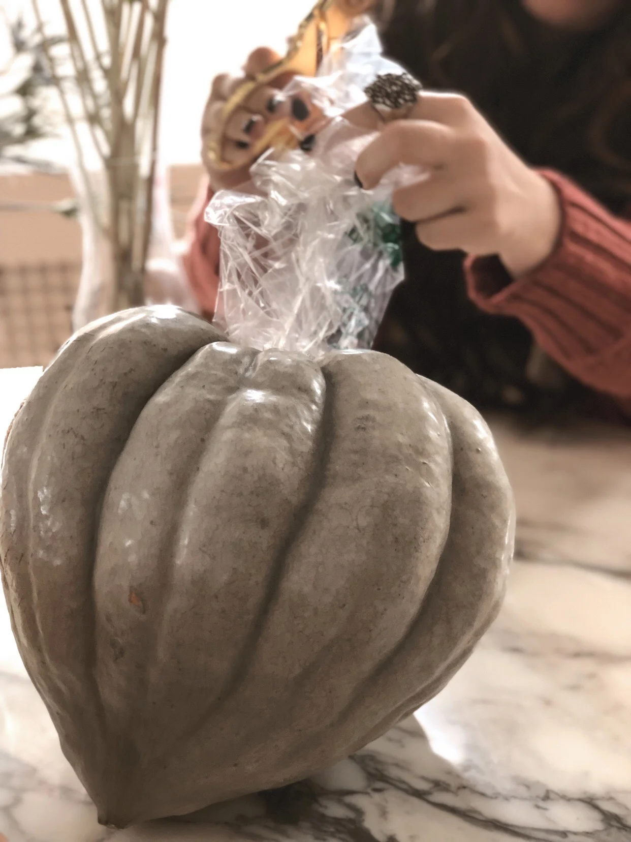 DIY Modern Pumpkin Centerpiece 3.JPG