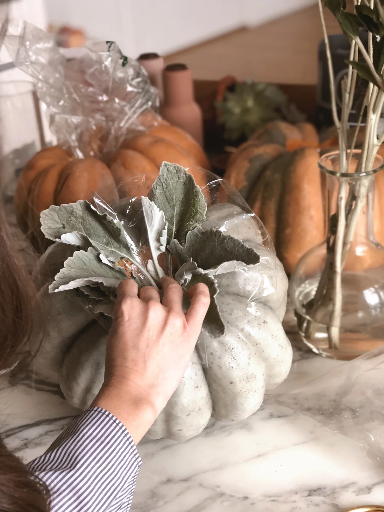 DIY modern Pumpkin Centerpiece 11.JPG