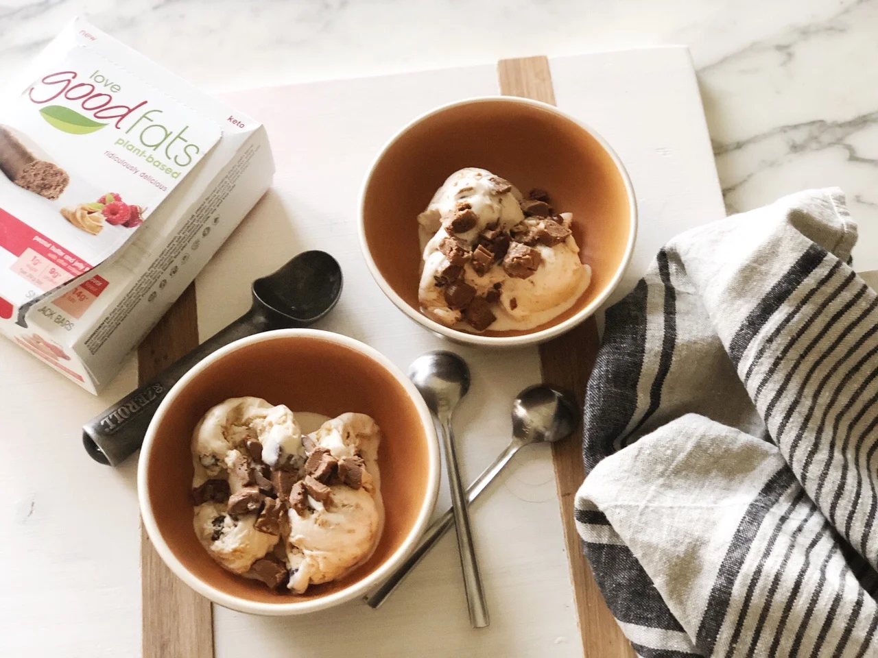 Easy No Churn Peanut Butter + Jelly Ice Cream