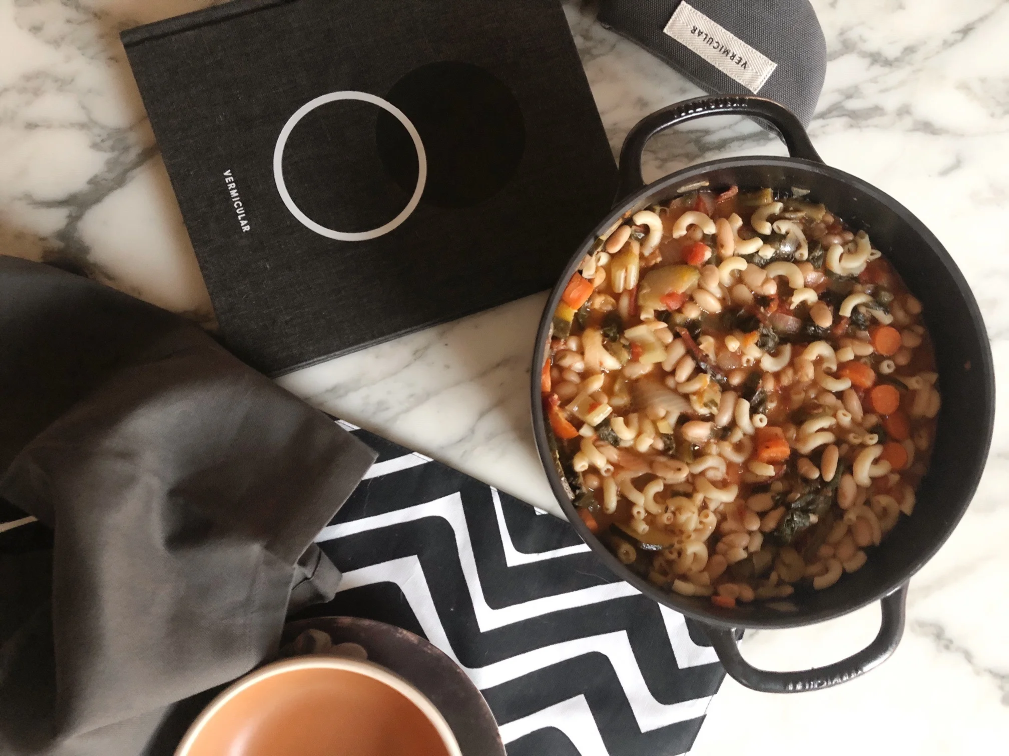 Minestrone Soup Featuring Vermicular's Musui