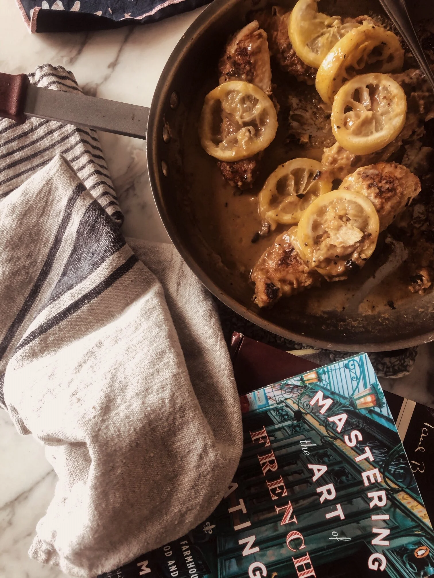 Chicken Francese, Brussels Sprouts Gratin, And Perfect Oven Roasted Asparagus Easy Weeknight