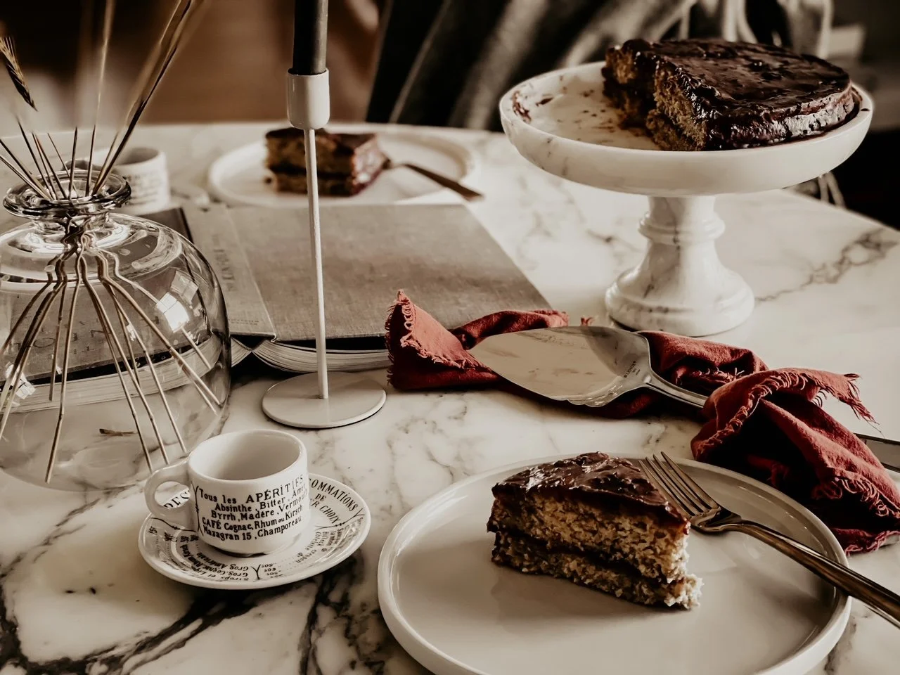 Banana Cake with Chocolate Coffee  Frosting Recipe