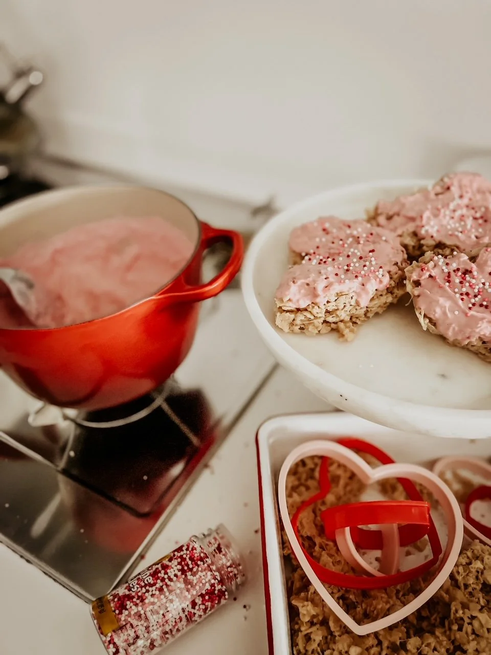 Valentine’s Rice Crispy Hearts Recipe Featuring Easy Bins Grocery Delivery Service