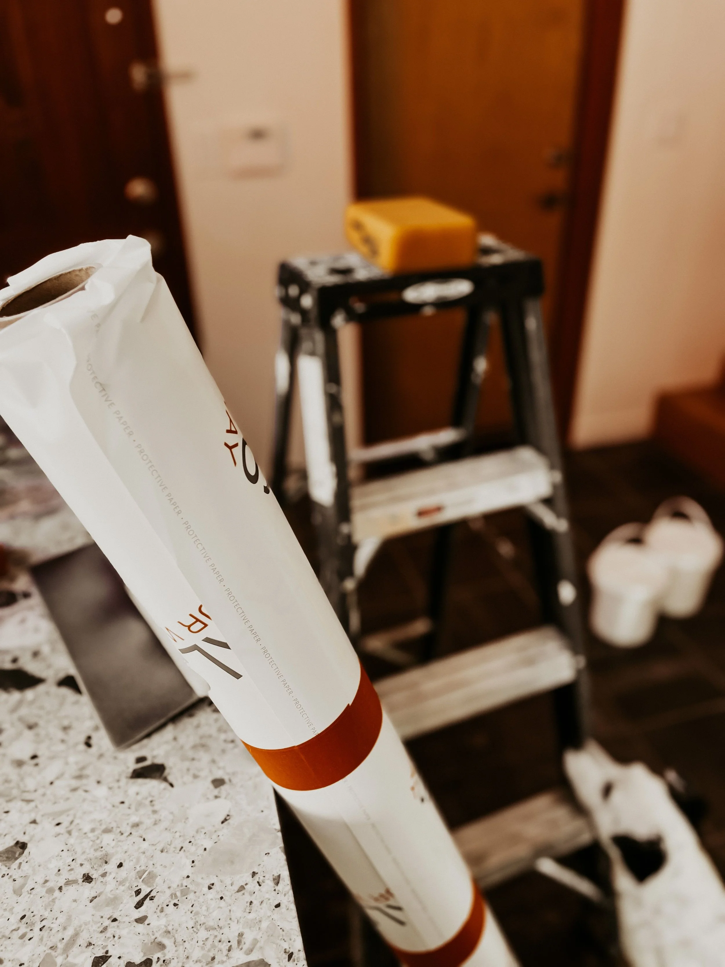 Very Dated Powder Room Gets A Moody Reveal Featuring Murals Your Way.