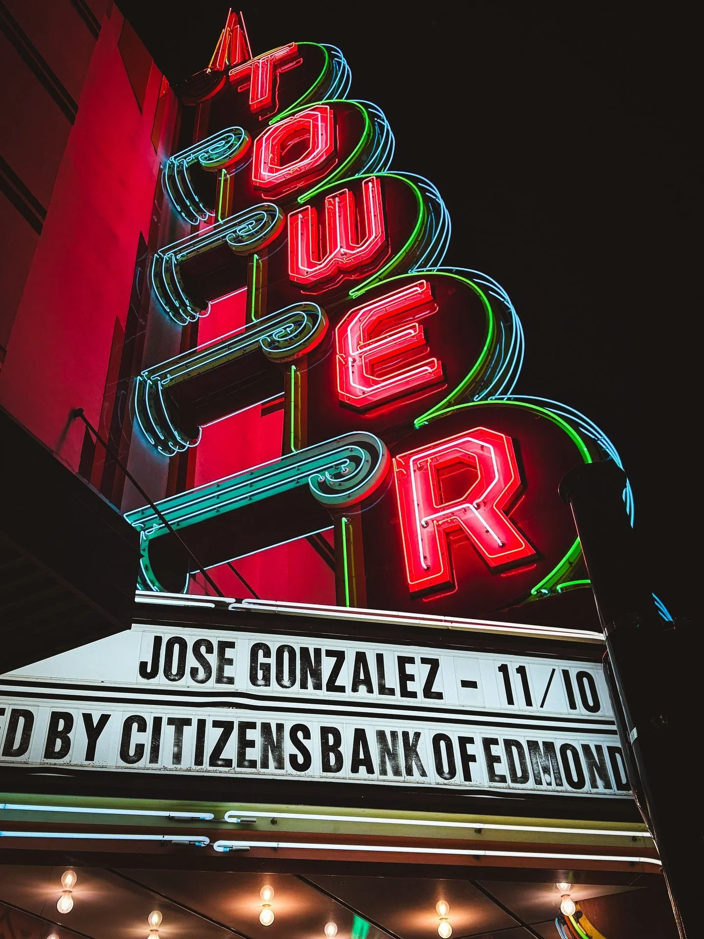 Crossed this off my bucket list &mdash; @jose.gonz.music at @towertheatreokc . One of those nights that reminds you why live music matters: stripped down, intimate, and beautifully human.