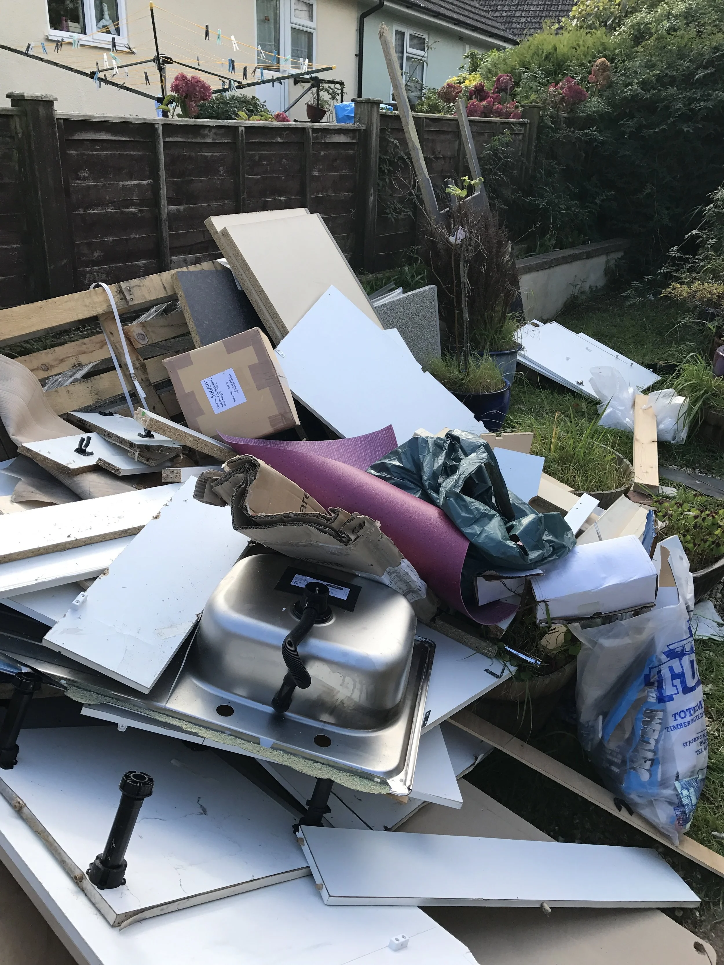 Before and after waste removal in Plymouth — AB WASTE Rubbish & Waste