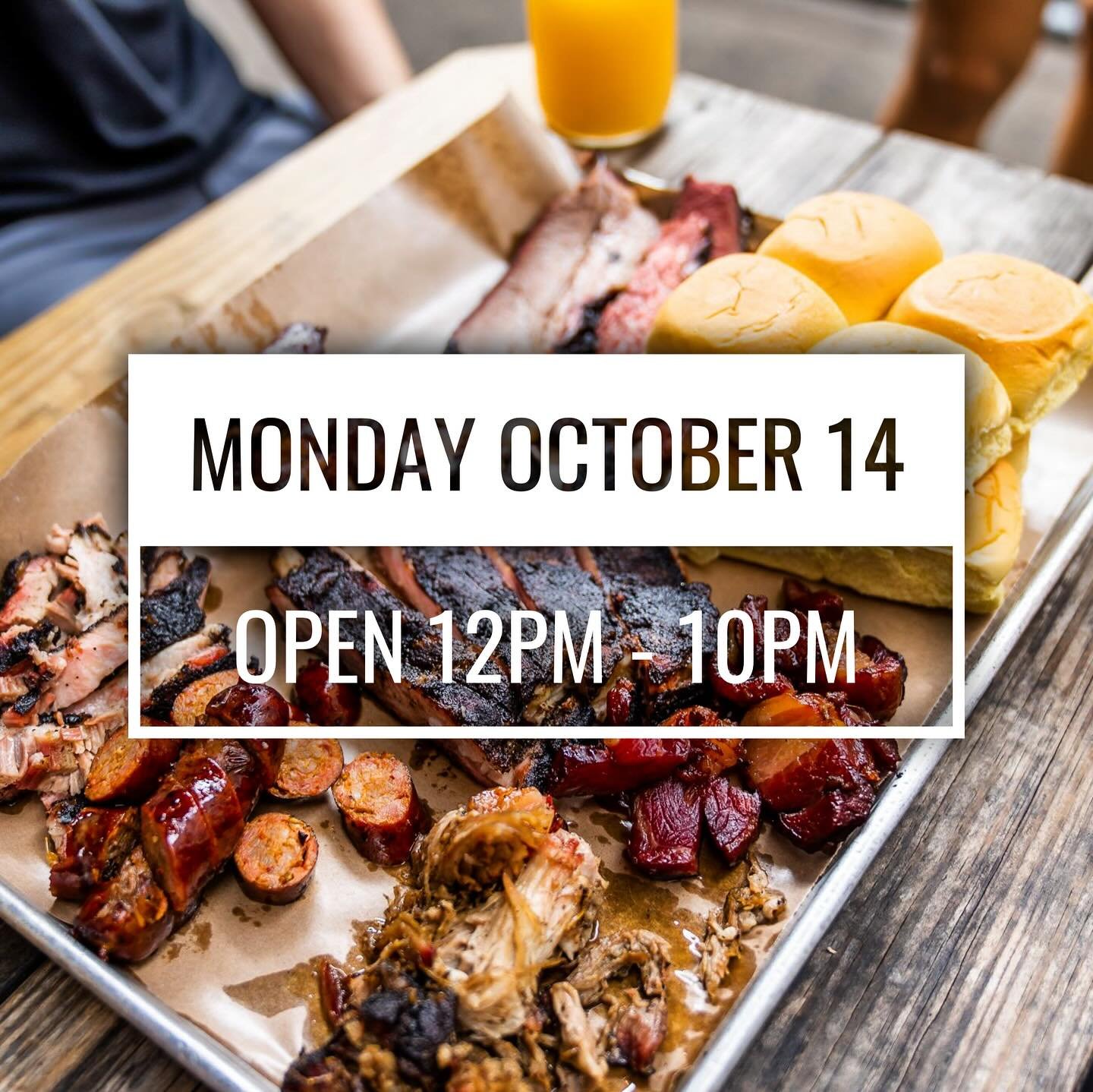 Extended Holiday Hours! Open 12pm - 10pm Monday, October 14th. See you all day tomorrow!