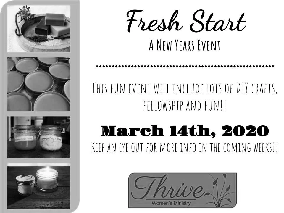 POSTPONED!!  Fresh Start - A Thrive Women's Ministry Event