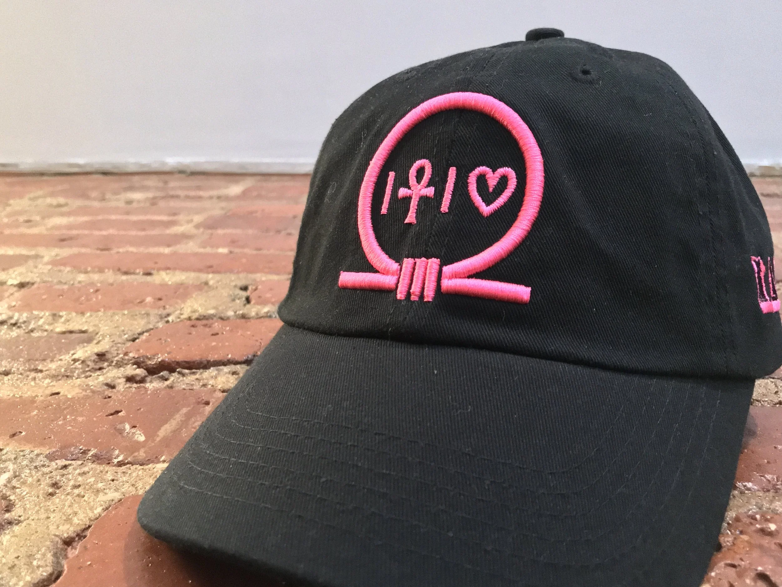 OLOL™ Black Dad Cap w/ Pink