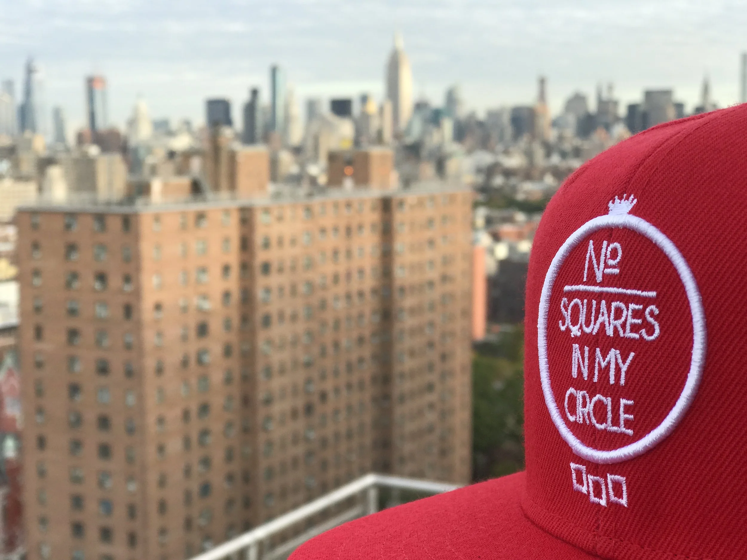 No Squares In My Circle© White w/ Red SB