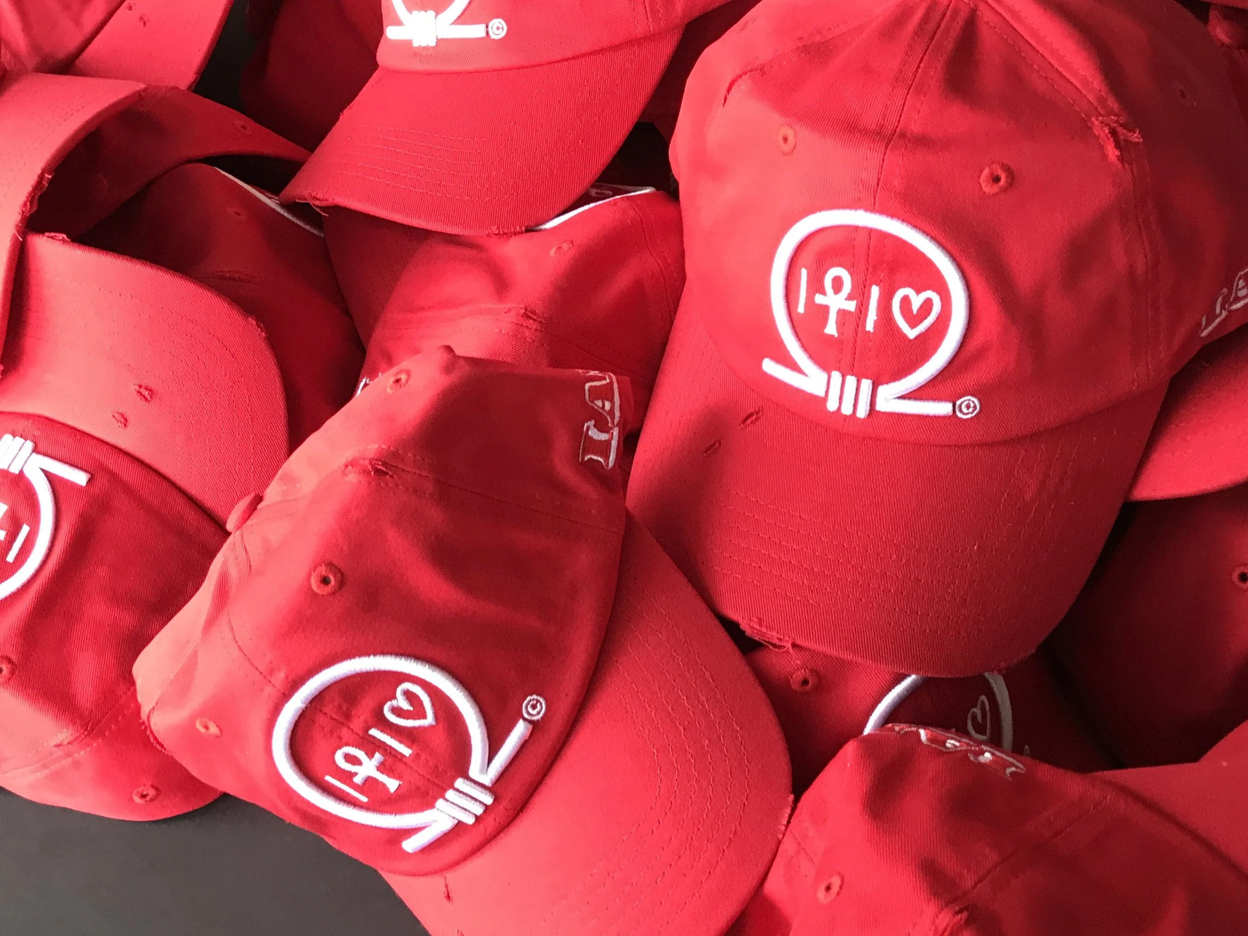 One Life One Love© Distressed Red Dadcaps 