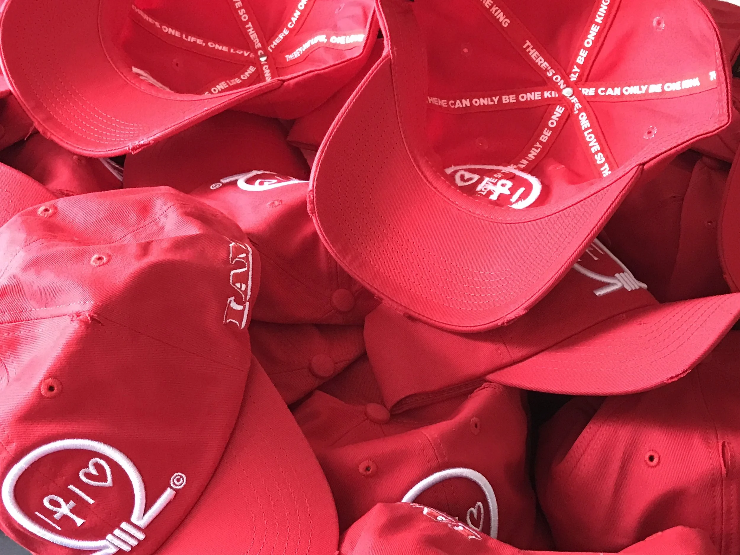 One Life One Love© Distressed Red Dadcaps 