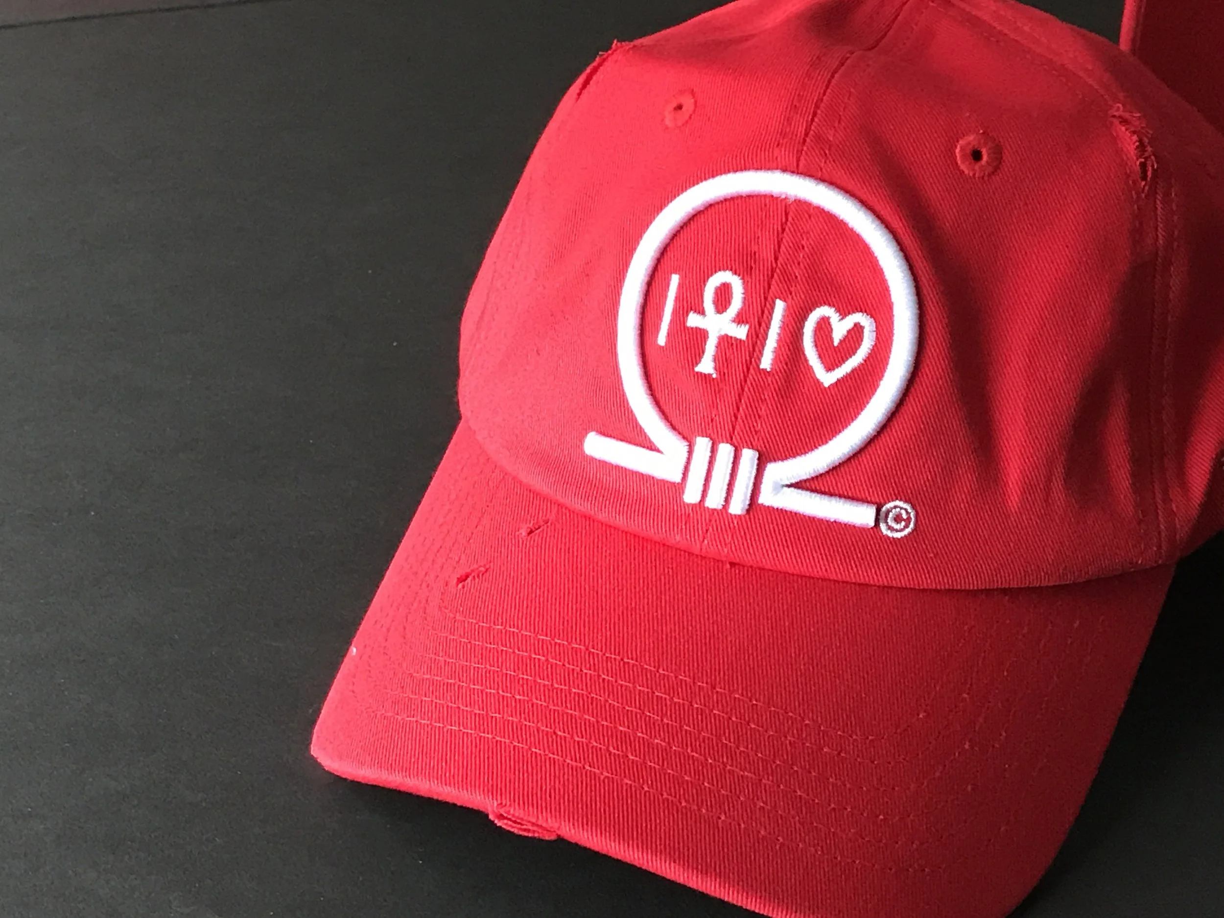 One Life One Love© Distressed Red Dadcaps 