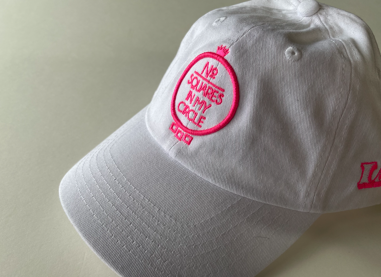 NoSIMC® White Dadcap w/ Hot Pink