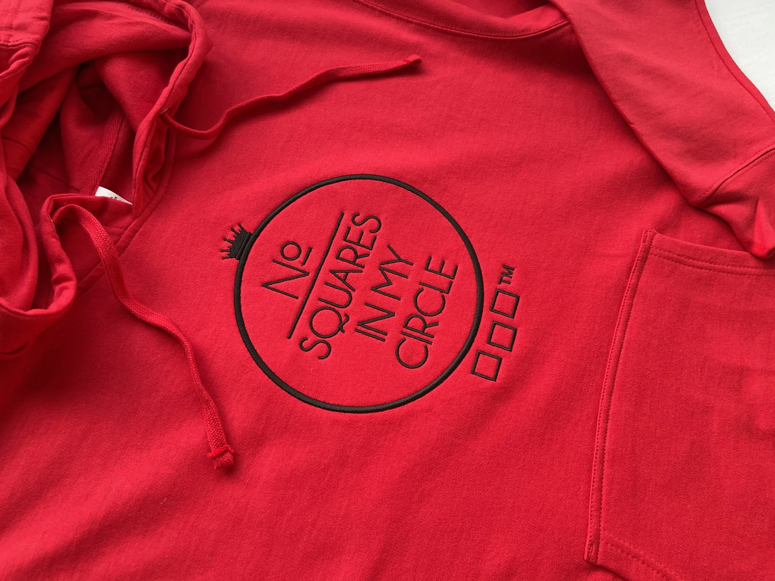 NoSIMC® Black🪡🧵 w/ Red Hoodie