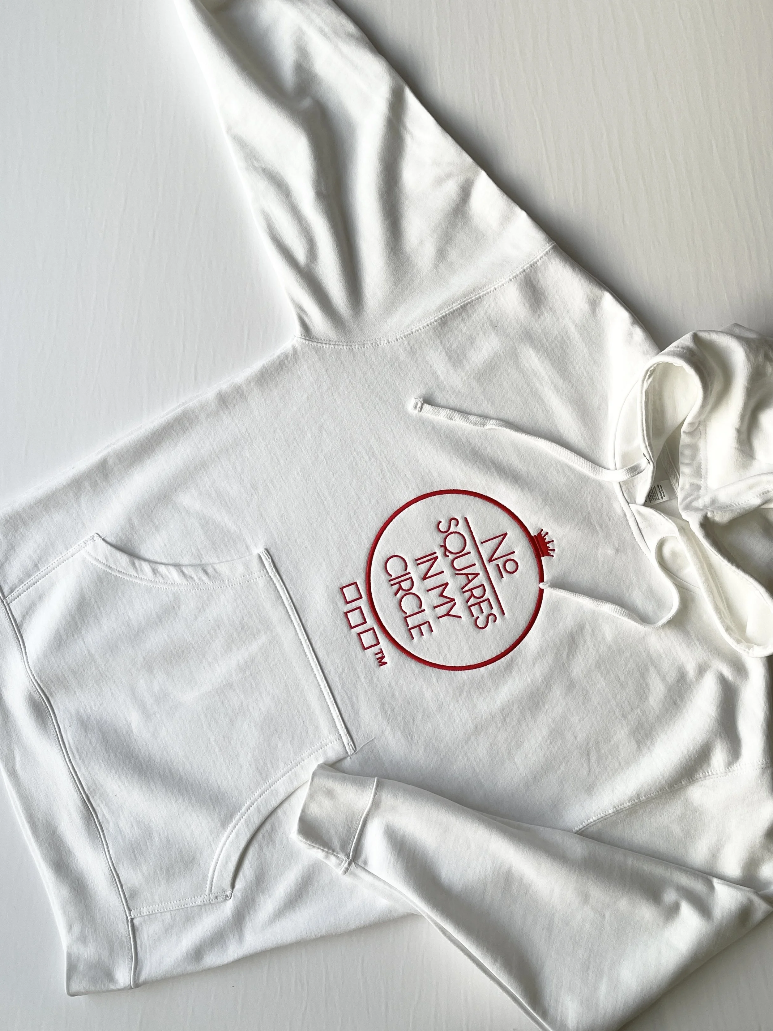 NoSIMC® Red🪡🧵 w/ White Hoodie