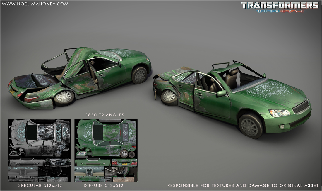 Crushed Modern Sedan