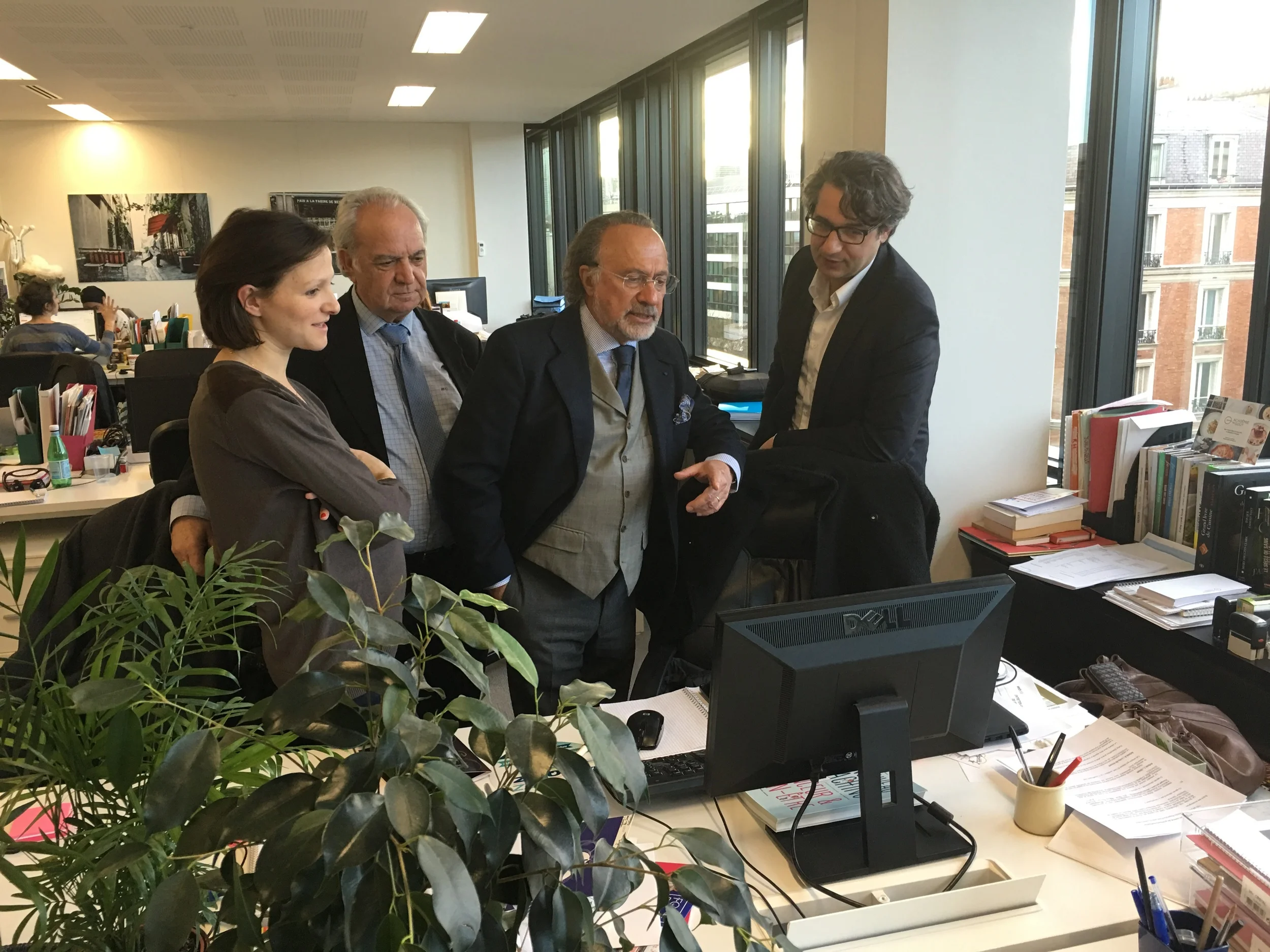 Olivier Dassault et Fernand Siré visitent Webedia