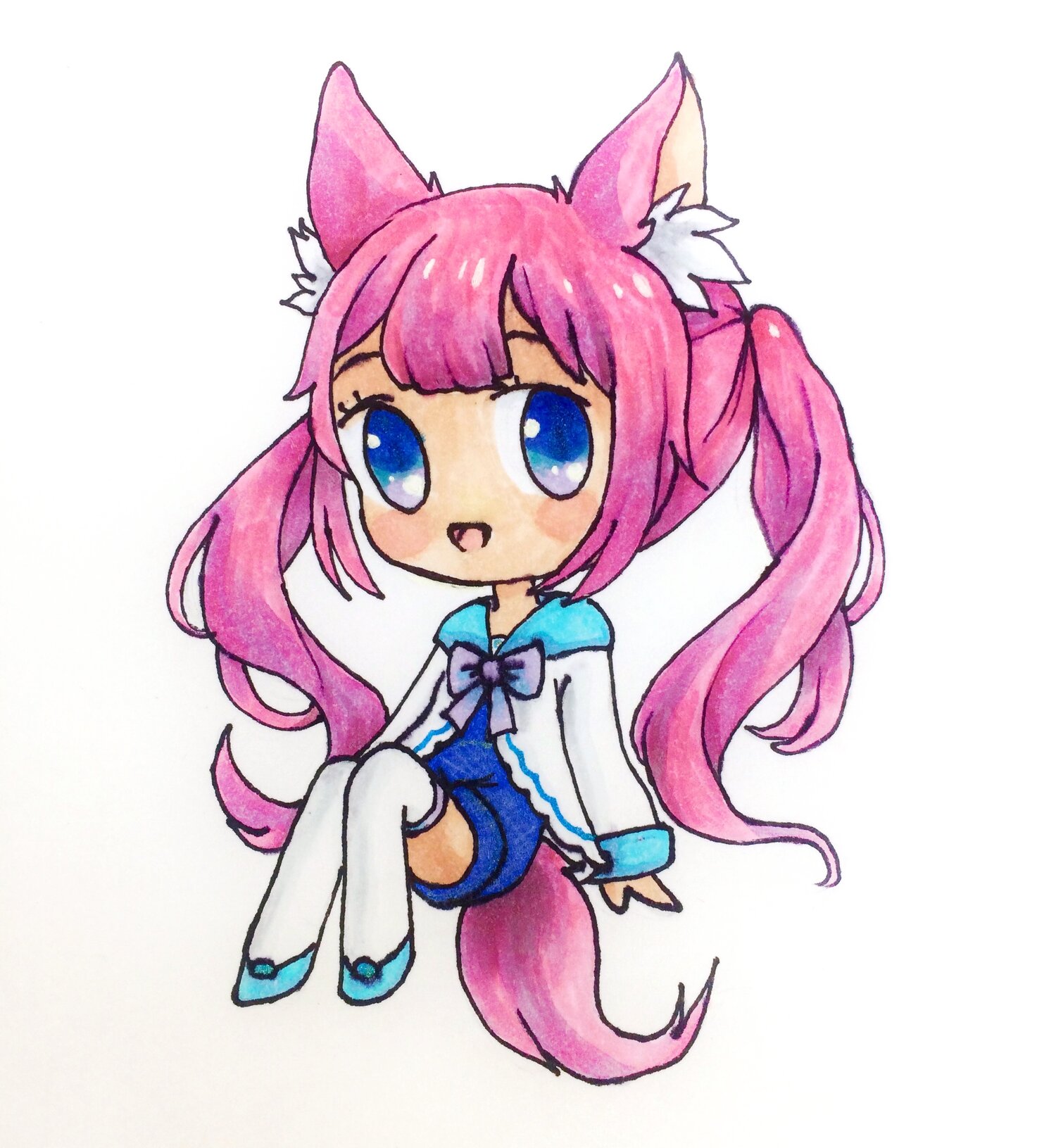 chibi anime girl drawing