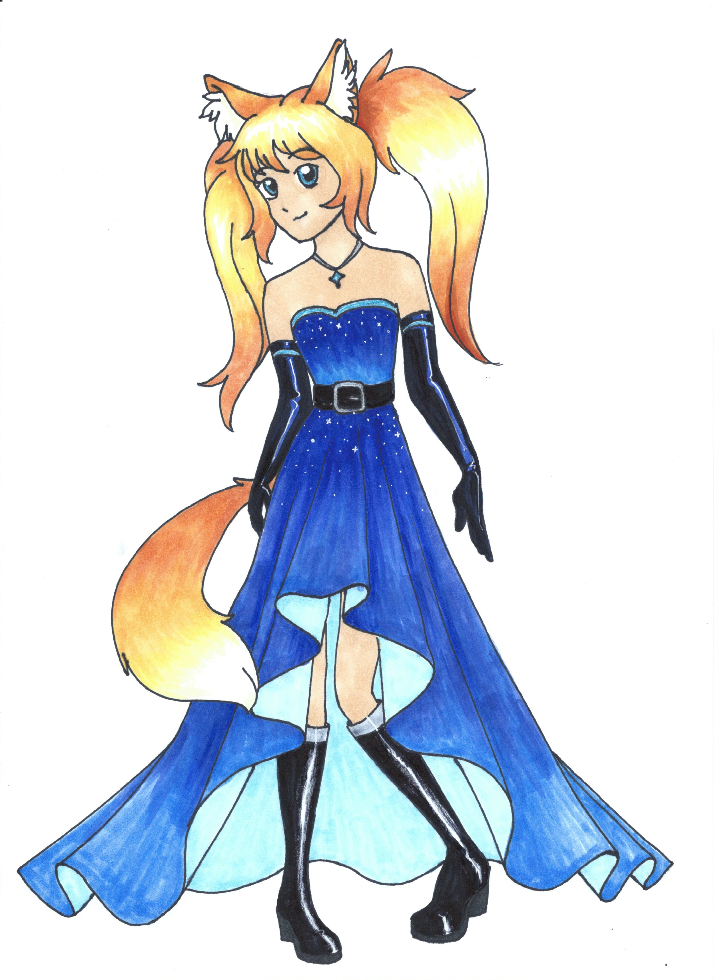 anime on demand drawing fox girl.png