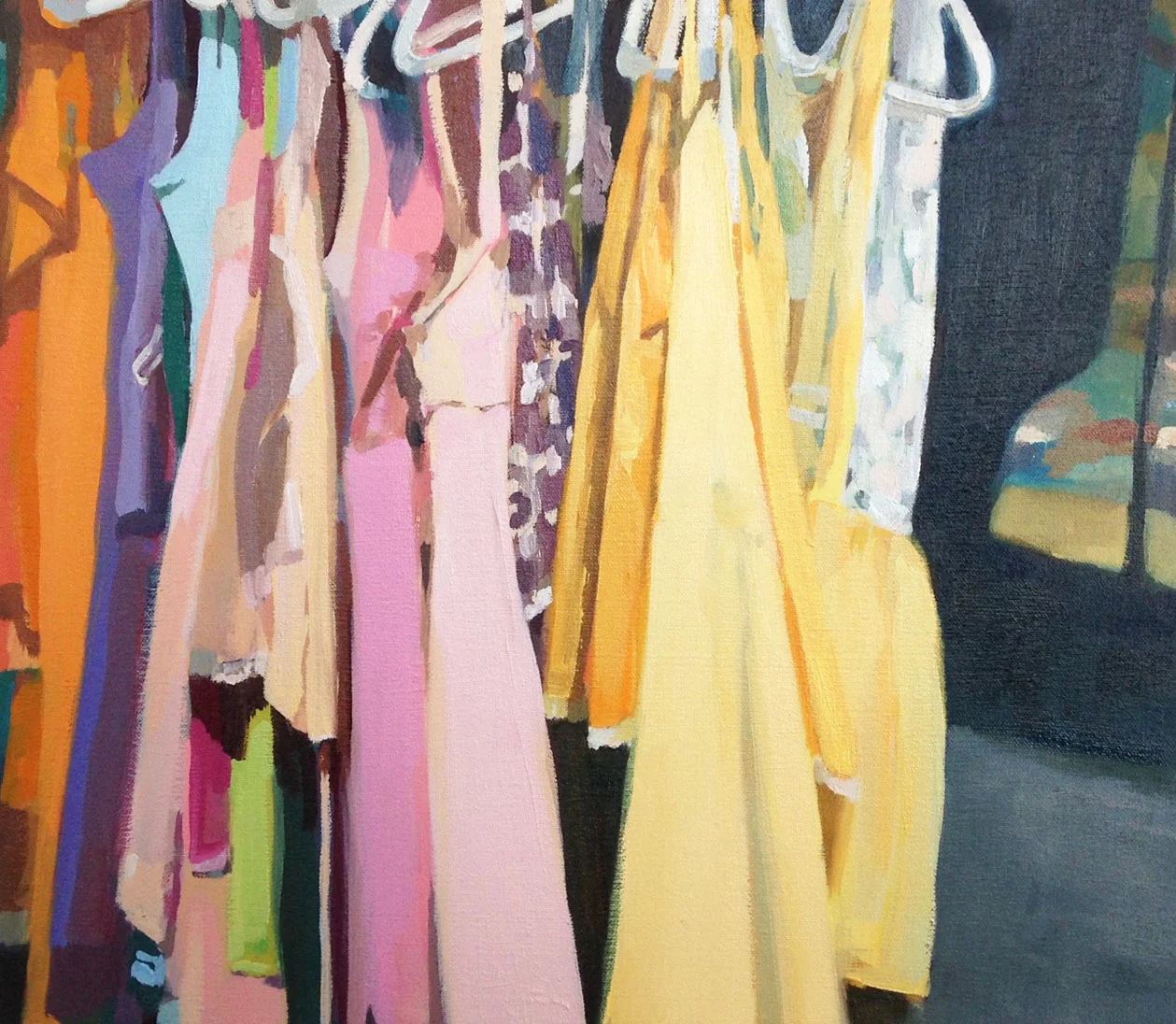  Hanging Slips. oil on canvas. 14" x 16". 2013. sold. 