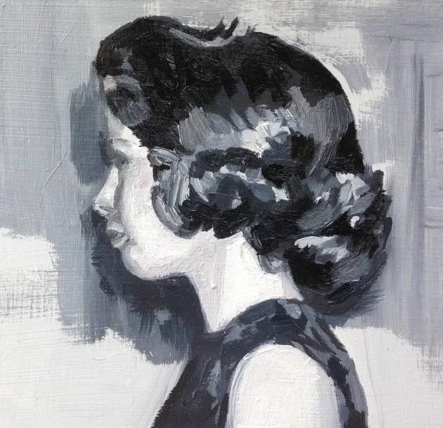  Profile. oil on panel. 6"x 6". 2014. sold.&nbsp; 
