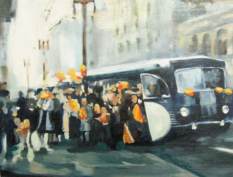   San Francisco Family Parade.&nbsp;oil on panel.&nbsp;12" x 16". 2011. sold.  