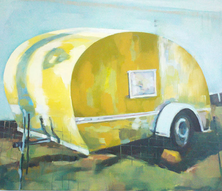  Tear Drop Camper. oil on canvas. 28"x36".&nbsp;2010. sold.&nbsp; 