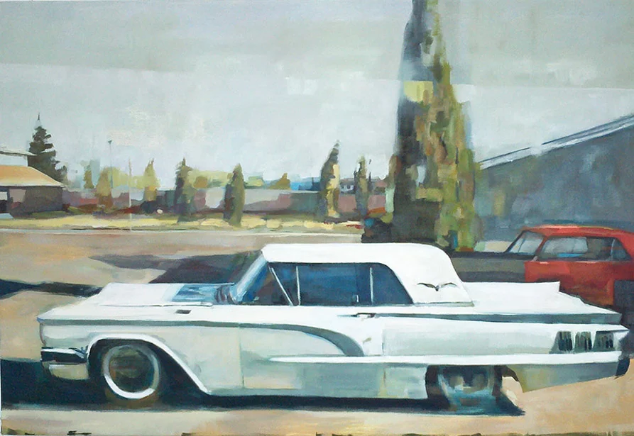  Titanium Thunderbird. oil on canvas. 30" x 44". 2012. sold.&nbsp;    