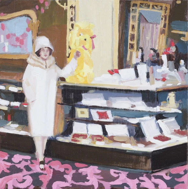  Macy's Counter. oil on panel. 8'' x 8". 2011. sold.&nbsp;    