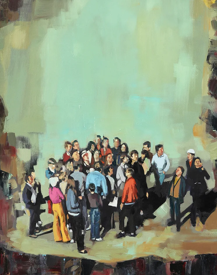  Explorers. oil on canvas. 30" x 24". 2016. sold.&nbsp;    