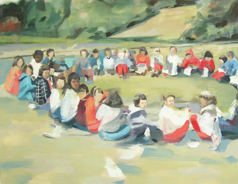  Circle Game. oil on canvas. 22" x 28". 2011. sold.&nbsp;    