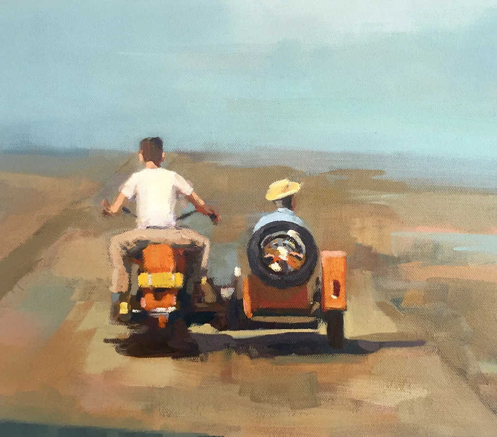  Side Car. oil on canvas. 11" x 14". 2016. sold 