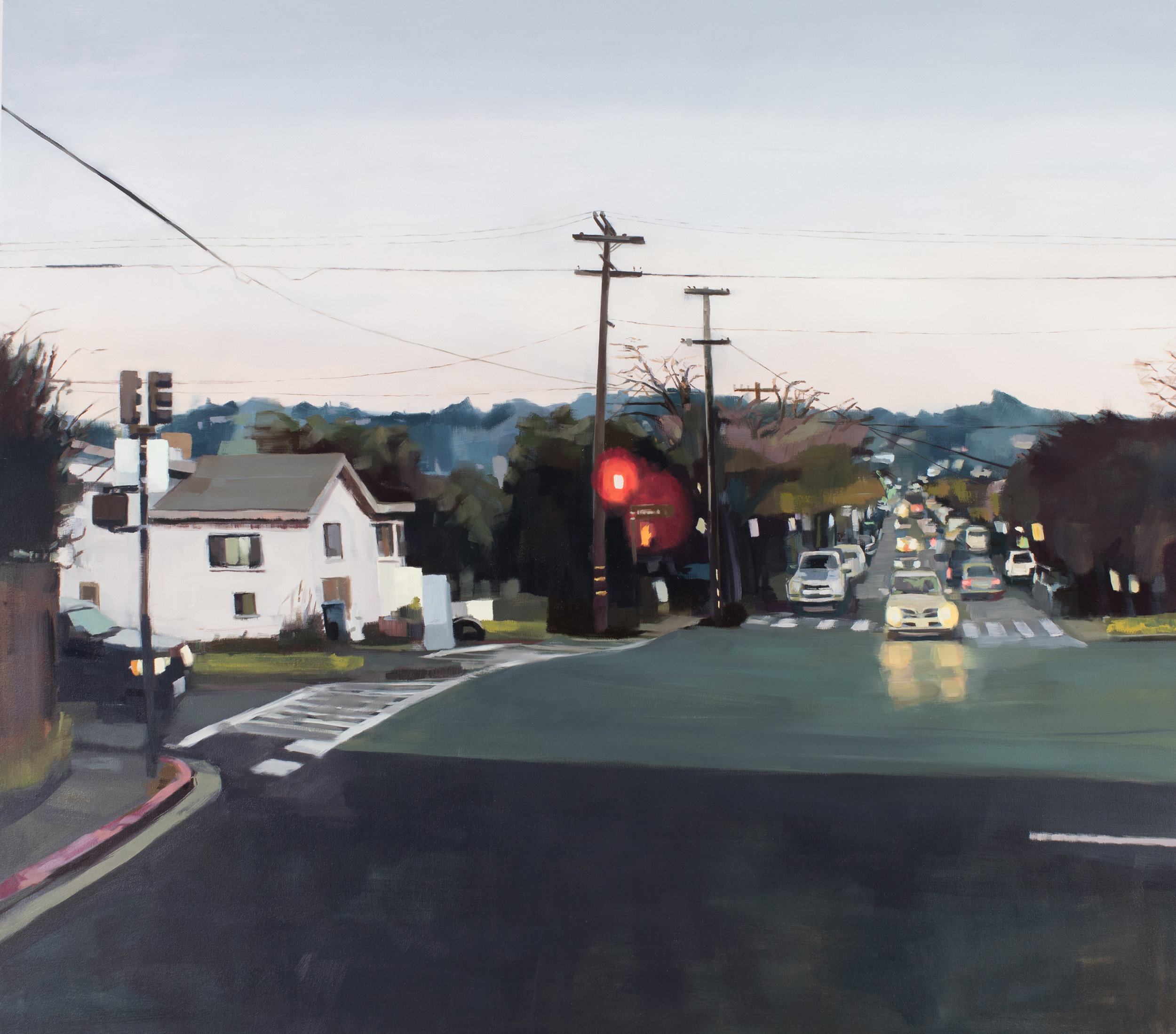   Berkeley Corner. oil on canvas. 48"x54". 2017.&nbsp;  