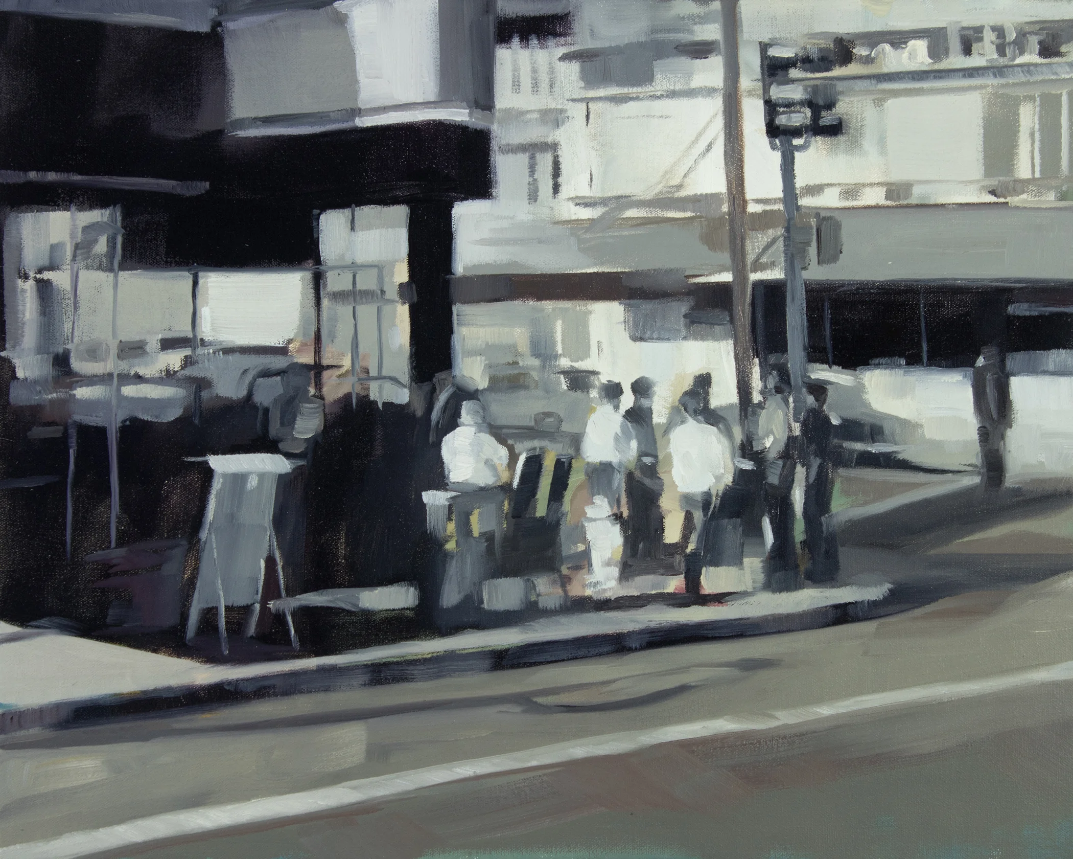  Mission Corner 1962. oil on canvas. 16”x20”. 2017. sold 