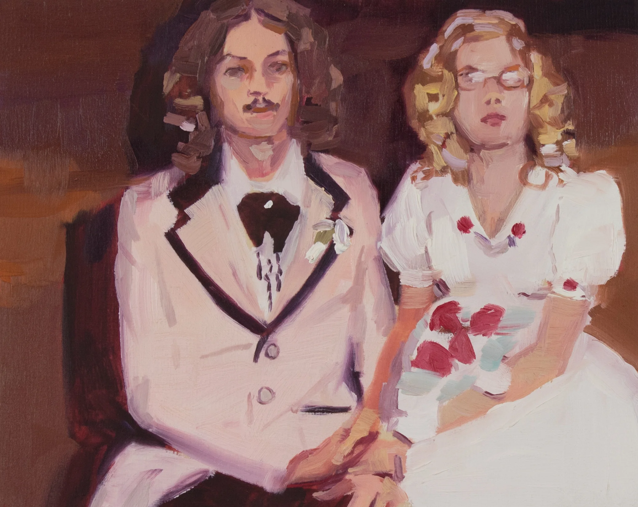  Prom Date 1975. oil on panel. 8”x10”. 2018 sold 
