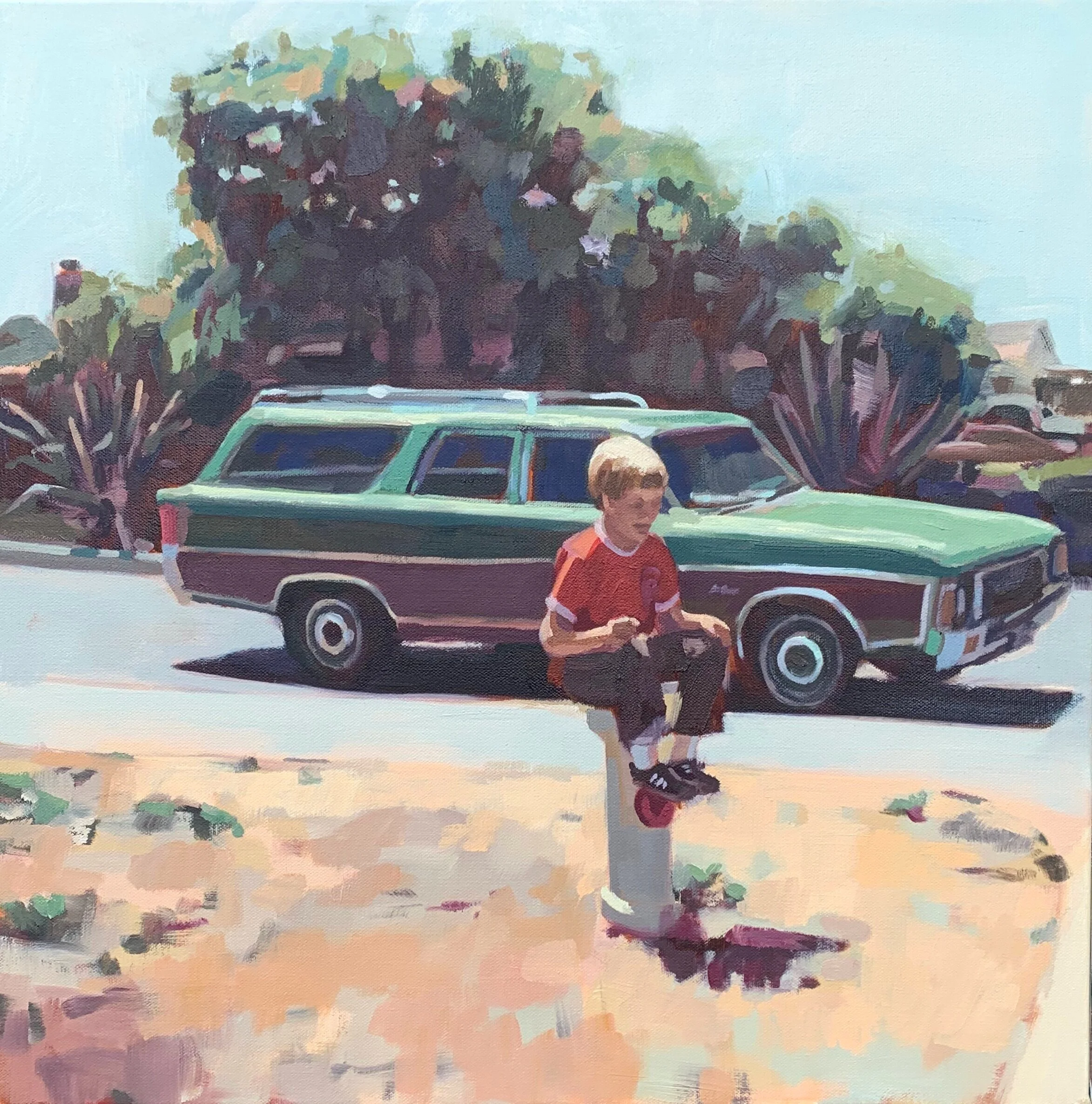  Chuck Redwood City 1974. oil on canvas. 20”x20”.  2020. sold 