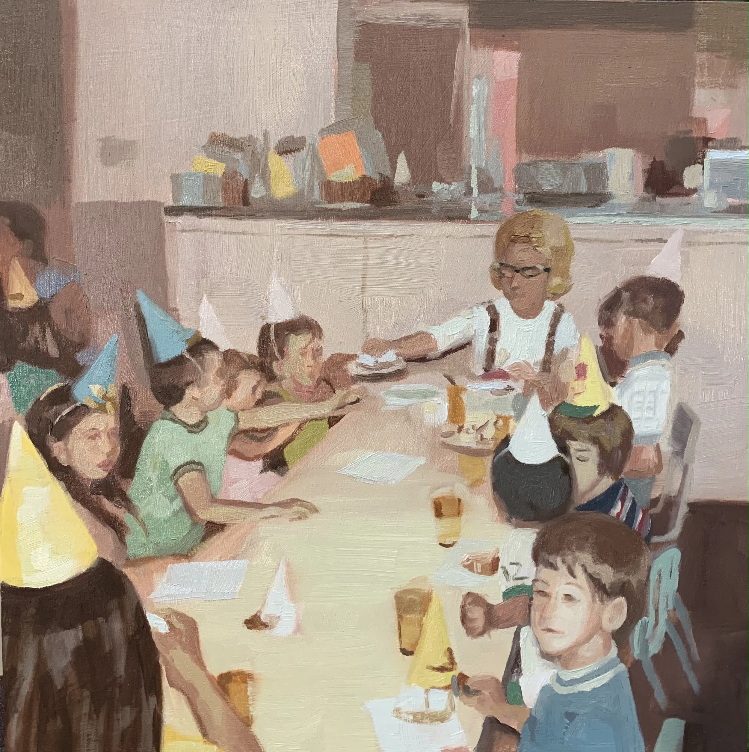  Pass It Around. oil on panel. 10”x10. 2021 