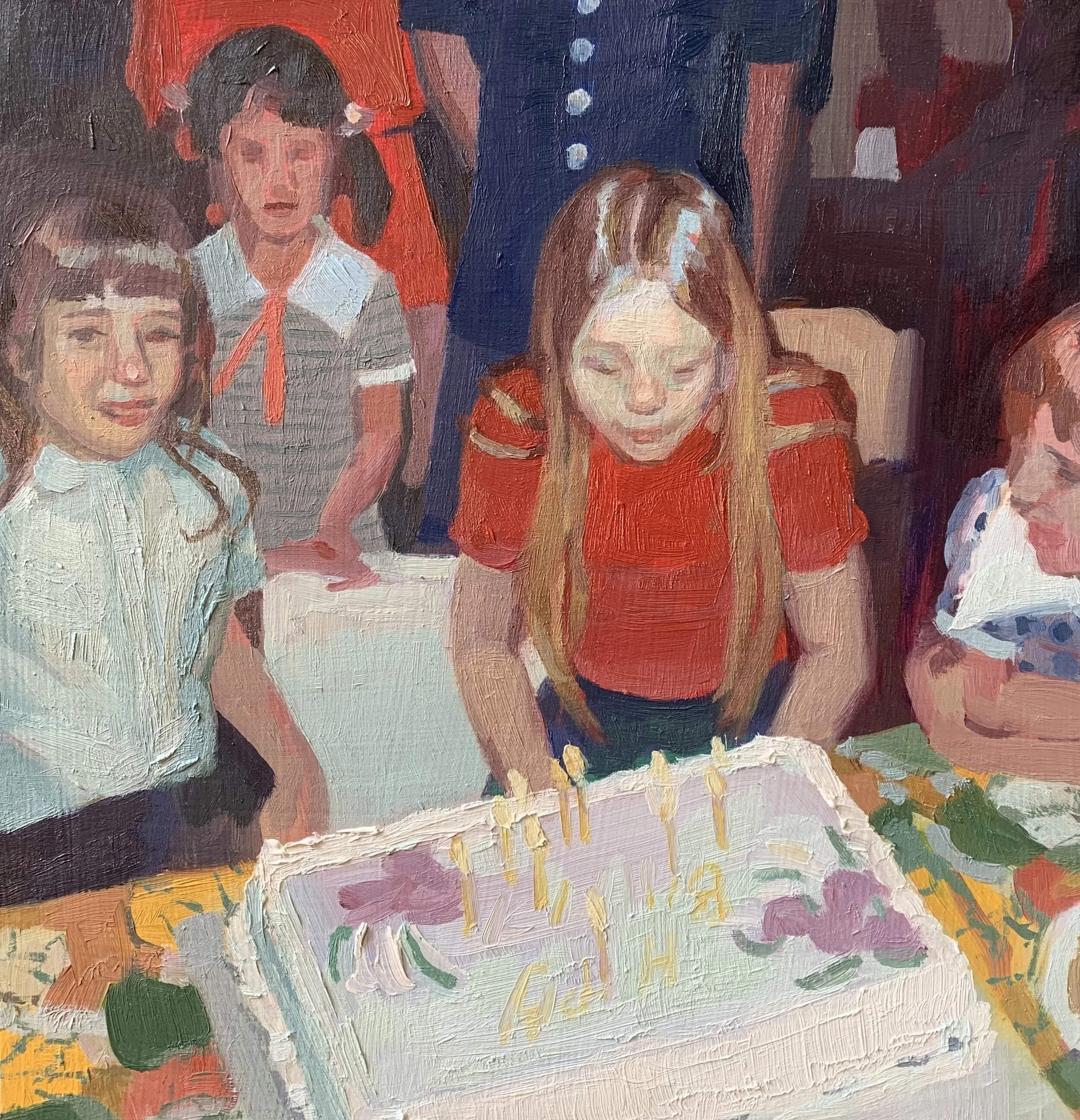  Eleventh Birthday 1972. oil on panel. 8”x8”. 2021  