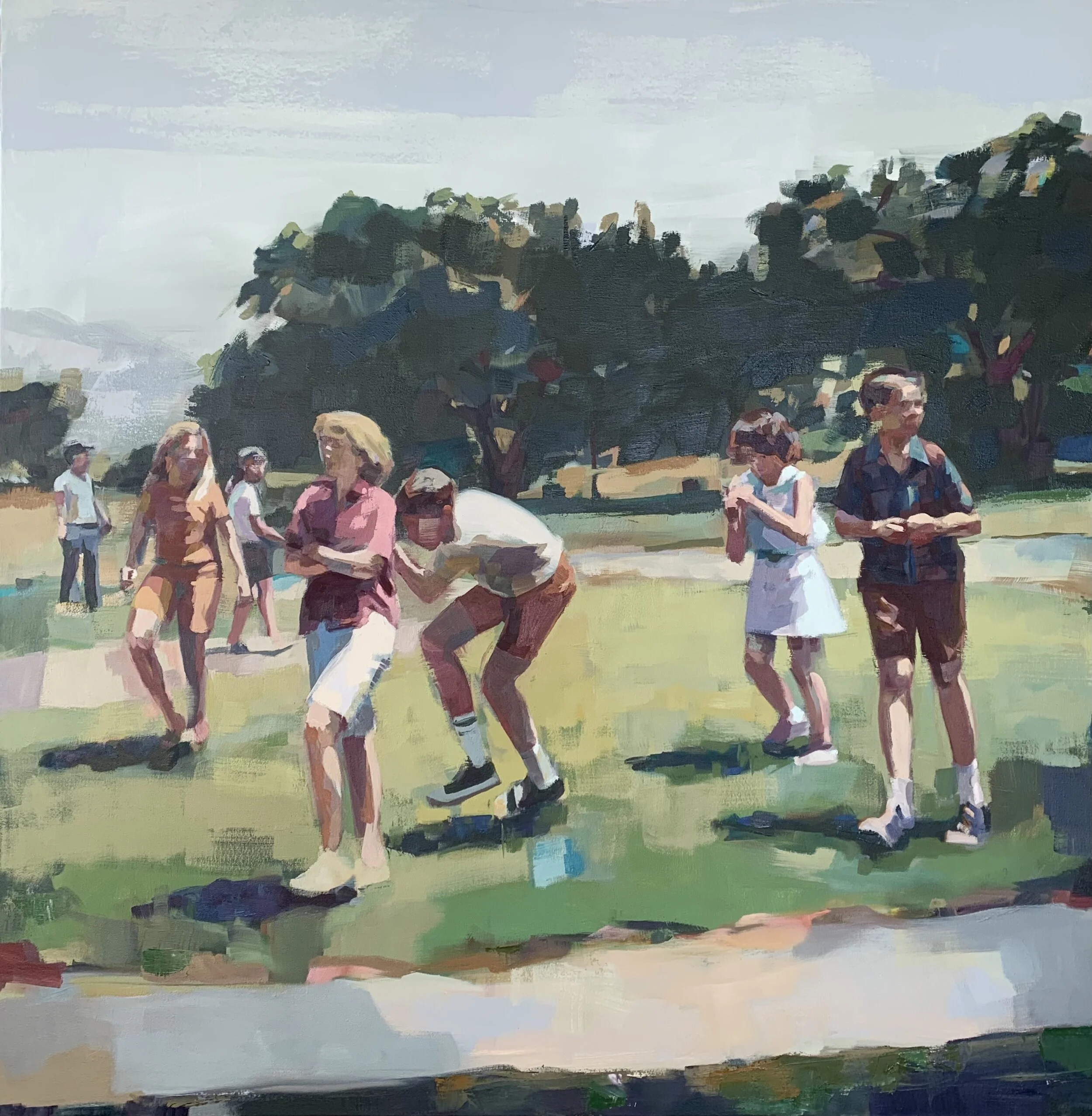  Field Day. oil on canvas. 46”x46”. 2021 