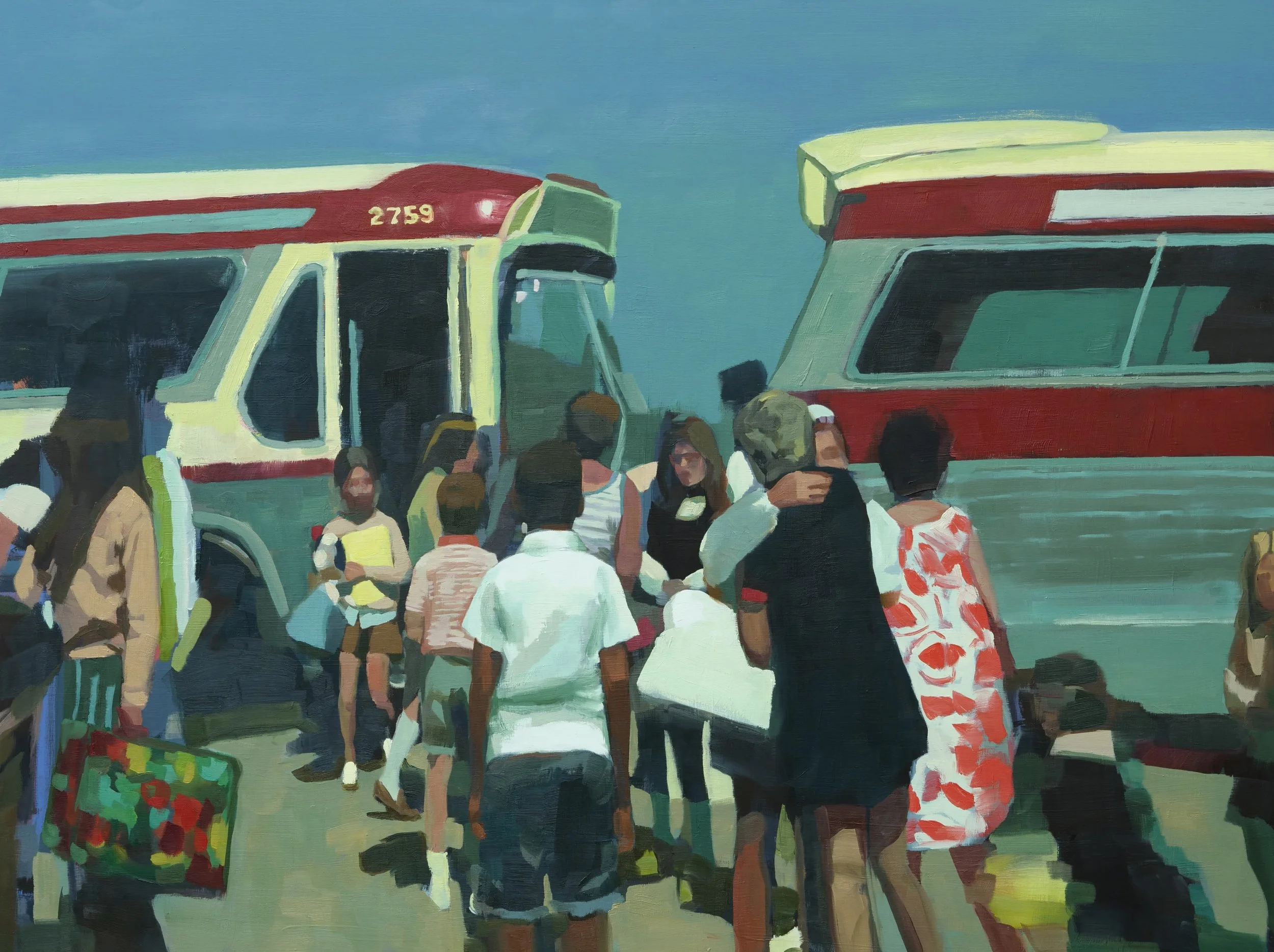  Greeting, oil on wood panel, 30”x40”. 2022 sold 