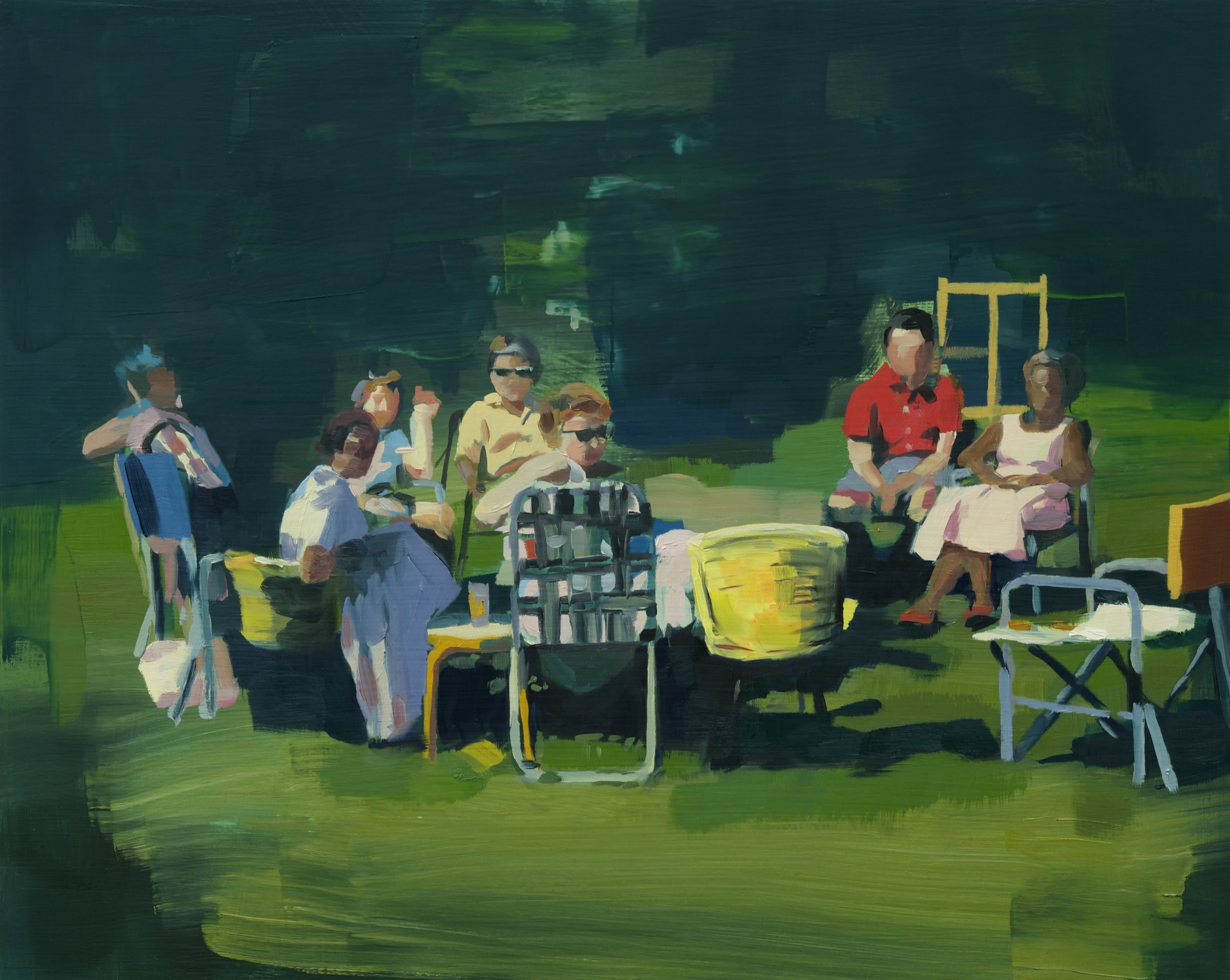   June Picnic. oil on panel. 16”x20”. 2022 sold 
